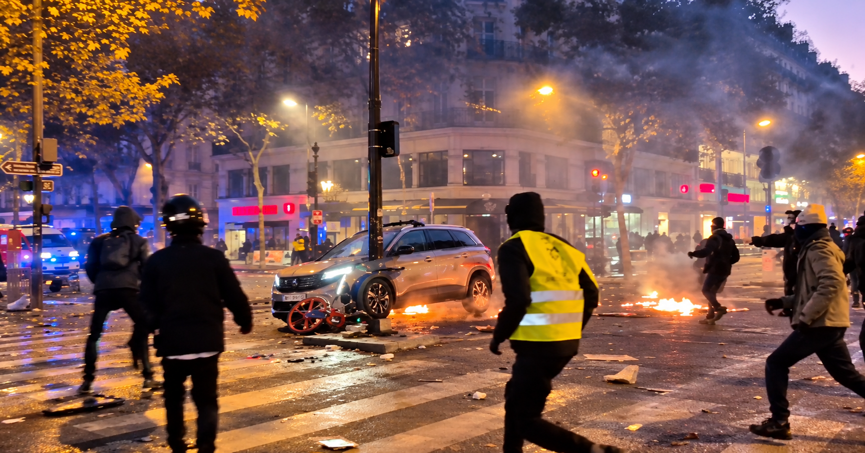 Franța, devastată de violențe după proteste masive. 1.800 de arestări, magazine jefuite și o primărie incendiată